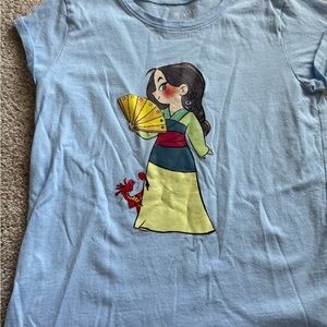 Blue Graphic T-Shirt with Mulan